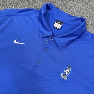 Creighton Bluejays Polo Shirt Mens XXL Blue College Nike Dri Fit Short Sleeve